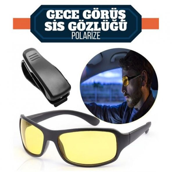 ModaCar Gece Sürüş ve Sis Gözlüğü + Gözlük Tutucu Hediyeli 422253 (Findit)