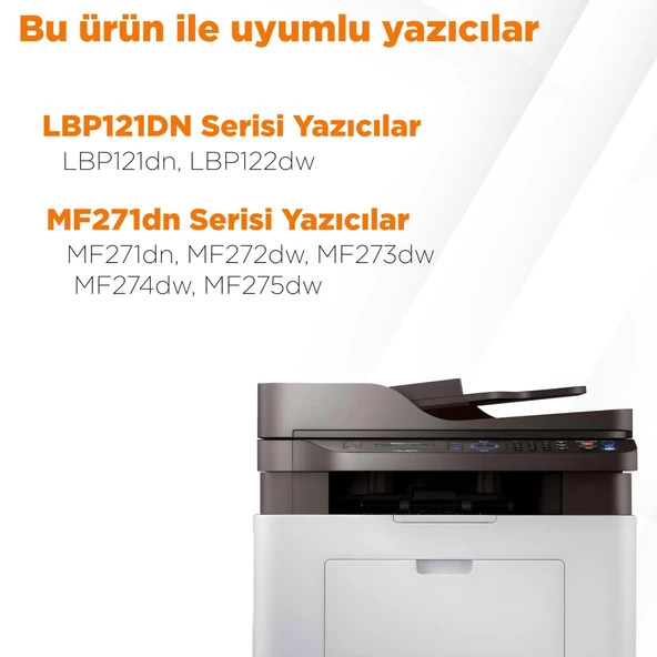 Canon CRG-071 Muadil Toner - Çipli 2'li Avantaj Paket / Canon I-Sensys LBP121dn / LBP122dw / MF271dn / MF272dw / MF273dw / MF274dw / MF275dw - 3