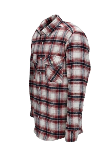 Erkek Çift Cepli Kapaklı Regular Fit Oduncu Gömlek BGL-ST03262 - Resim 11