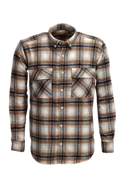 Erkek Çift Cepli Kapaklı Regular Fit Oduncu Gömlek BGL-ST03262 ürün görseli