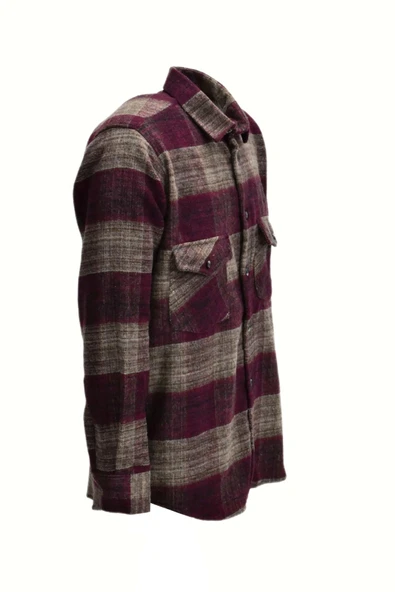 Erkek Çift Cepli Kapaklı Regular Fit Oduncu Gömlek BGL-ST03252 - Resim 11