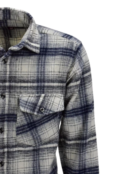 Erkek Çift Cepli Kapaklı Regular Fit Oduncu Gömlek BGL-ST03254 - Resim 10