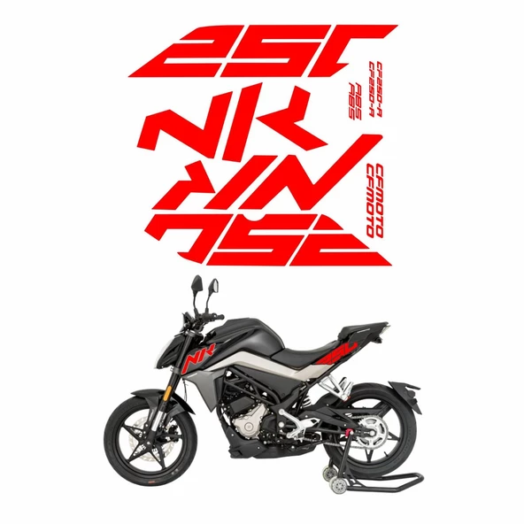 CF Moto Cf Moto 250 Nk Sticker Seti Kırmızı