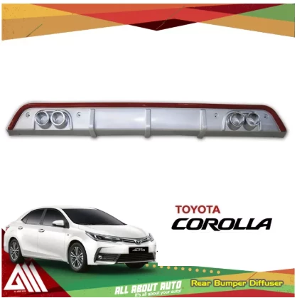 AUTOGP Toyota corolla difüzör arka tampon eki gri 4egzoz 2019+