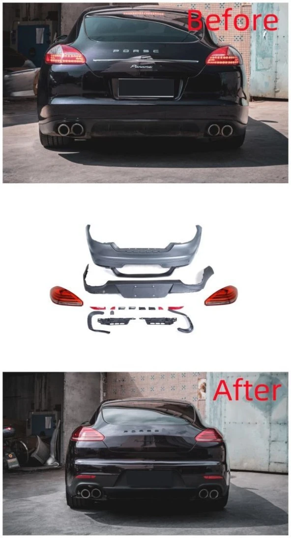 Autogp Porsche panamera arka tampon ve stop lambası facelift model 2011 / 2013
