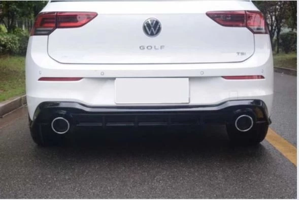 AUTOGP Vw golf 8 arka tampon difüzörü çift çıkış piano black 2021+