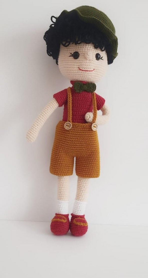 Sevimli Oğlan Bebek Amigurumi Organik Oyuncak - 2