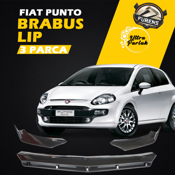 Fiat Punto Evo 2009-2018 Uyumlu Brabus Ön Lip 3 Parça Kanatlı Lip ürün görseli 1