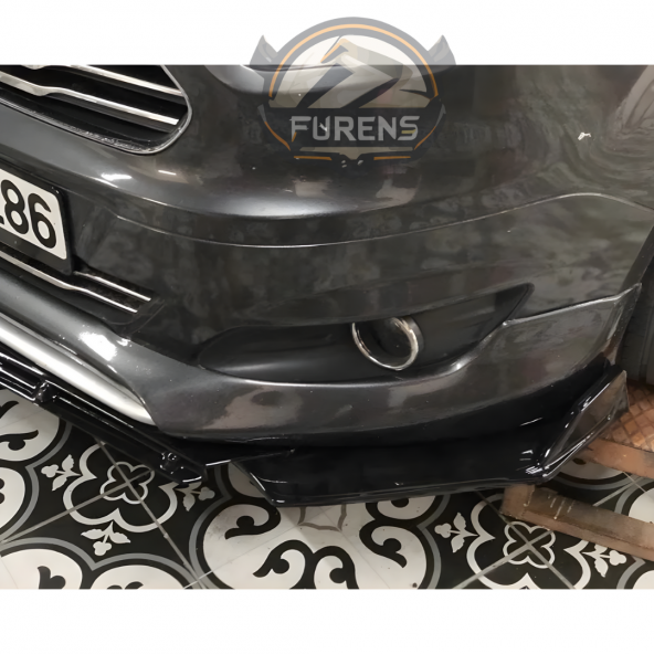 Ford Courier Uyumlu Brabus Ön Lip 3 Parça Kanatlı Lip - 2