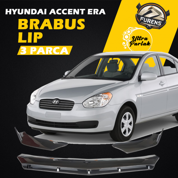 Hyundai Accent Era Uyumlu Brabus Ön Lip 3 Parça Kanatlı Lip