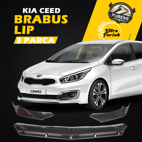 Kia Ceed Sinyalli 2012-2017 Uyumlu Brabus Ön Lip 3 Parça Kanatlı Lip ürün görseli 1