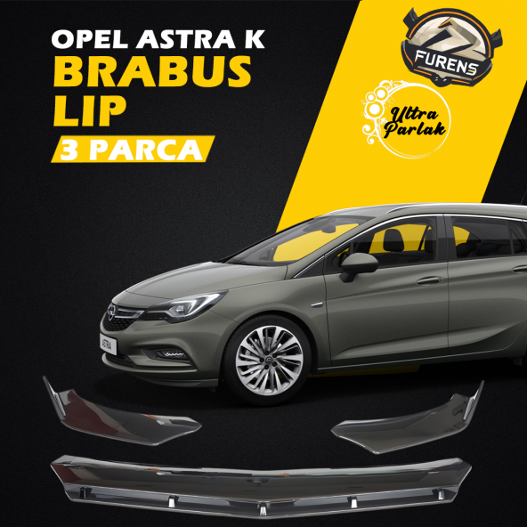Opel Astra K Uyumlu Brabus Ön Lip 3 Parça Kanatlı Lip - 1