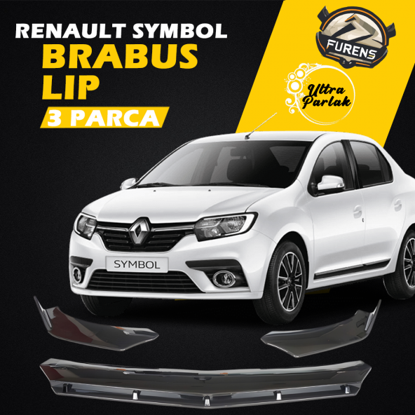 Renault Symbol 2013-2020 Uyumlu Brabus Ön Lip 3 Parça Kanatlı Lip - 1