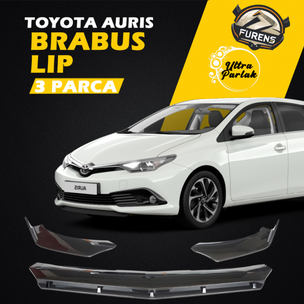 Toyota Auris 2013-2018 Uyumlu Brabus Ön Lip 3 Parça Kanatlı Lip