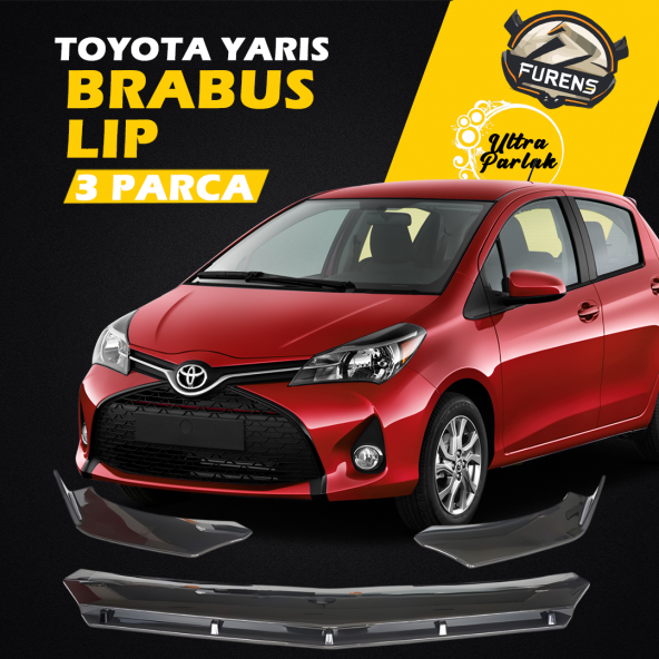 Toyota Yaris 2012-2015 Uyumlu Brabus Ön Lip 3 Parça Kanatlı Lip