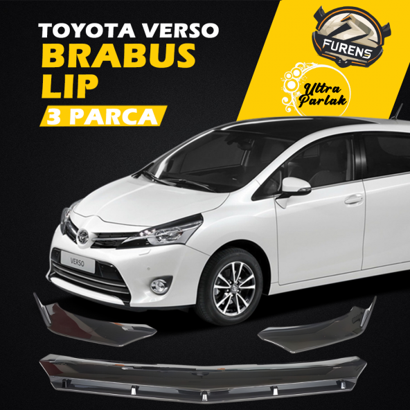 Toyota Verso 2014-2017 Uyumlu Brabus Ön Lip 3 Parça Kanatlı Lip