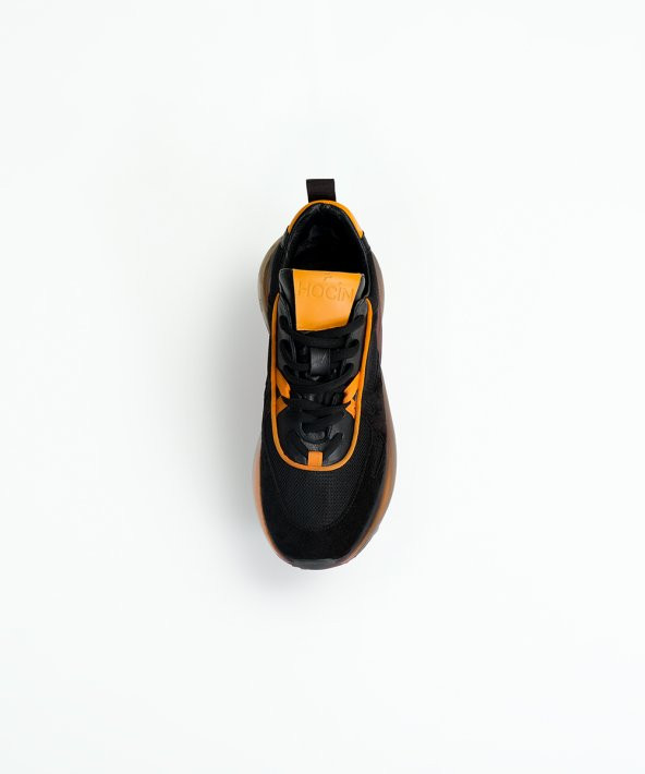 G-MAX BLACK Siyah Turuncu Sneaker Erkek Süet Ayakkabı - 2