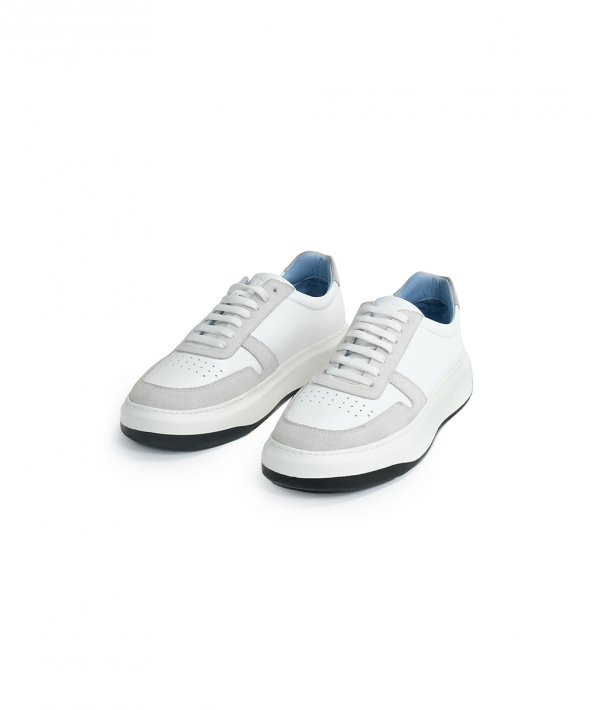 SORTIE WHITE Gri Beyaz Sneaker Erkek Deri Ayakkabı - 4