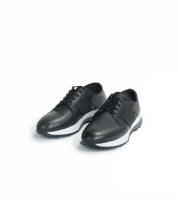 SLIM CLASS Siyah  Sneaker Erkek Deri Ayakkabı - 4