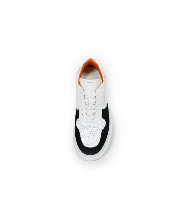 SESTRE BLACK Siyah Beyaz Sneaker Erkek Deri Ayakkabı - 2