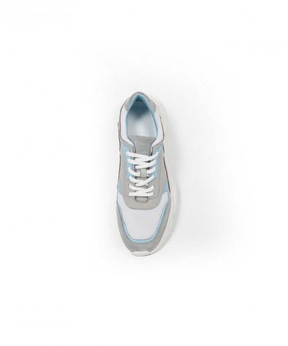 FENIX Mavi Gri Beyaz Sneaker Erkek Deri Ayakkabı - 2