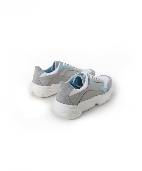 FENIX Mavi Gri Beyaz Sneaker Erkek Deri Ayakkabı - 5