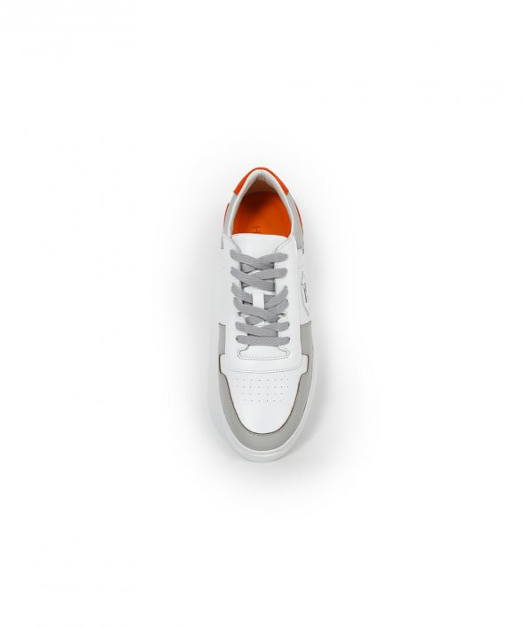 HARVEY GREY Gri Beyaz Sneaker Erkek Deri Ayakkabı - 2