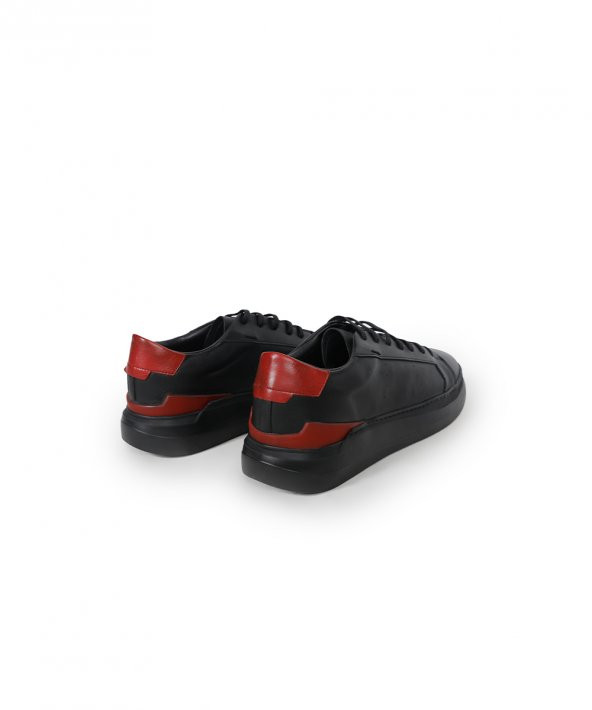 CORE BLACK Siyah Kırmızı Casual Erkek Deri Ayakkabı - 5