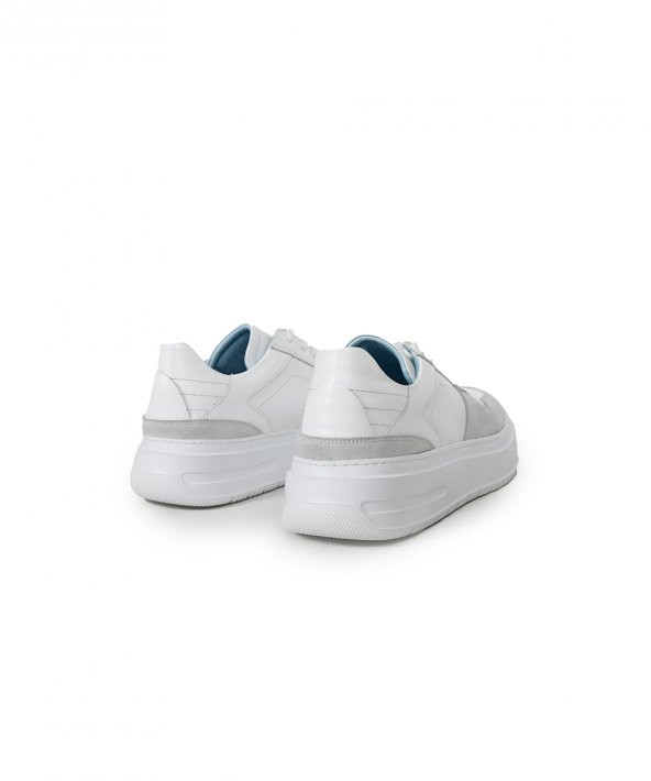 SESTRE GREY Gri Beyaz Sneaker Erkek Deri Ayakkabı - 5