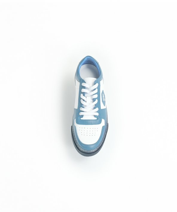 MENTE LILAC Mavi Beyaz Sneaker Erkek Deri Ayakkabı - 2