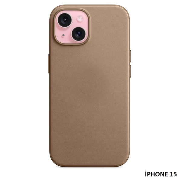 iPhone 15 için MagSafe özellikli Mikro Dokuma Kılıf - Resim 8