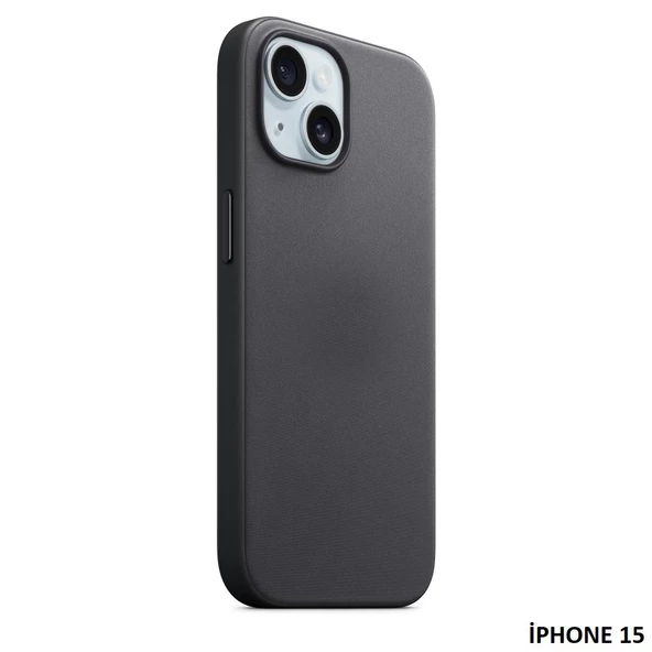 iPhone 15 için MagSafe özellikli Mikro Dokuma Kılıf - Resim 5