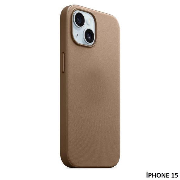 iPhone 15 için MagSafe özellikli Mikro Dokuma Kılıf - Resim 11