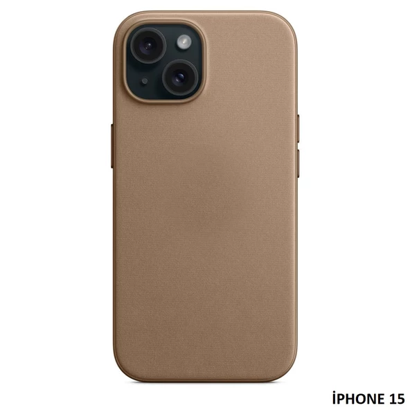 iPhone 15 için MagSafe özellikli Mikro Dokuma Kılıf - Resim 10