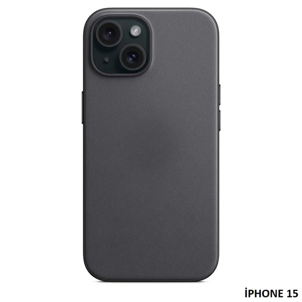 iPhone 15 için MagSafe özellikli Mikro Dokuma Kılıf - Resim 4