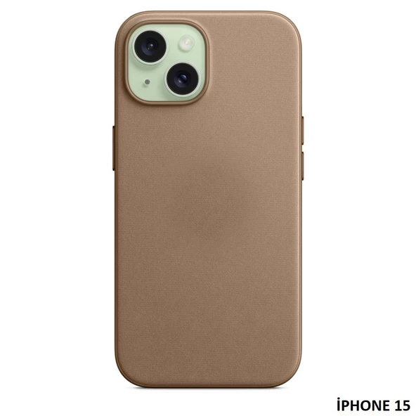 iPhone 15 için MagSafe özellikli Mikro Dokuma Kılıf - Resim 9