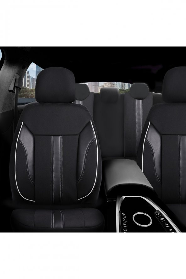 Z&C MAXTECH  Mondeo Deri Detaylı Özel Tasarım Oto Koltuk Kılıfı Seti Classy - Resim 2