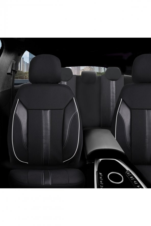 Z&C MAXTECH  Opel Astra H Sedan Deri Detaylı Özel Tasarım Oto Koltuk Kılıfı Seti Classy - Resim 2