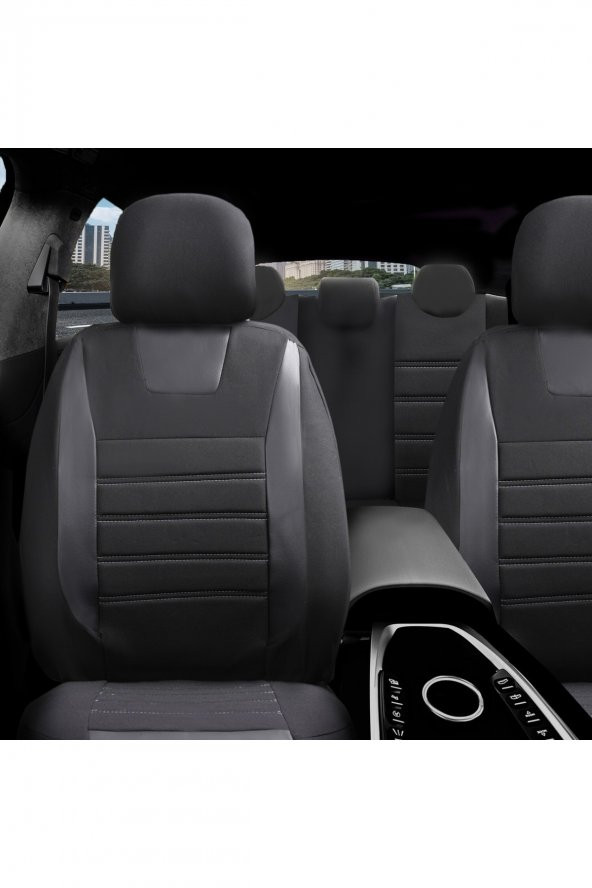 Z&C MAXTECH  Peugeot Partner Tepee 2+1 Özel Tasarım Ticari Oto Koltuk Kılıfı Seti Maxy Sb-t - Resim 2