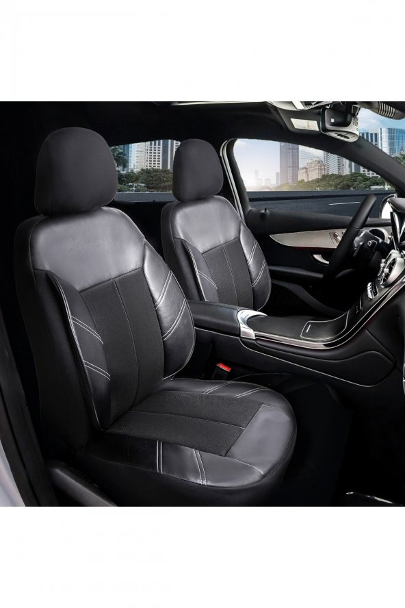 Z&C MAXTECH  Hyundai I10 Deri Detaylı Özel Tasarım Oto Koltuk Kılıfı Seti Mevo S