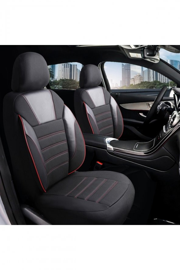 Z&C MAXTECH  Hyundai Accent Admire Deri Detaylı Özel Tasarım Oto Koltuk Kılıfı Seti Simple ürün görseli 1