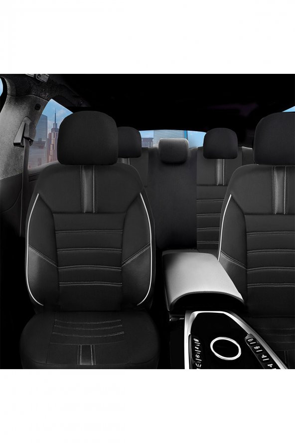 Z&C MAXTECH  Renault Clio 1 Uyumlu Özel Tasarım Oto Koltuk Kılıfı Seti Star B - Resim 2