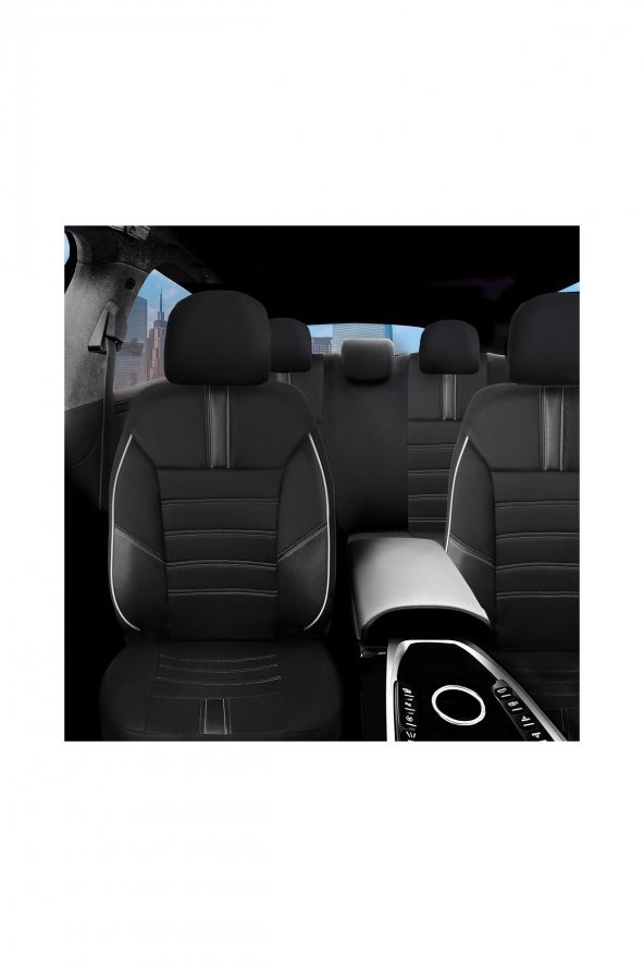 Z&C MAXTECH  Chevrolet Aveo Uyumlu Özel Tasarım Oto Koltuk Kılıfı Seti Star B - 2