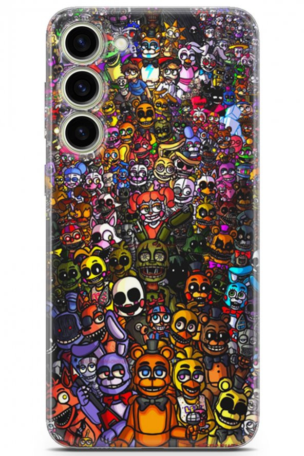 Samsung Galaxy S23 Plus Uyumlu Kılıf Opus 19 Five Nights at Freddys Tam Koruma Kılıf Rainbow