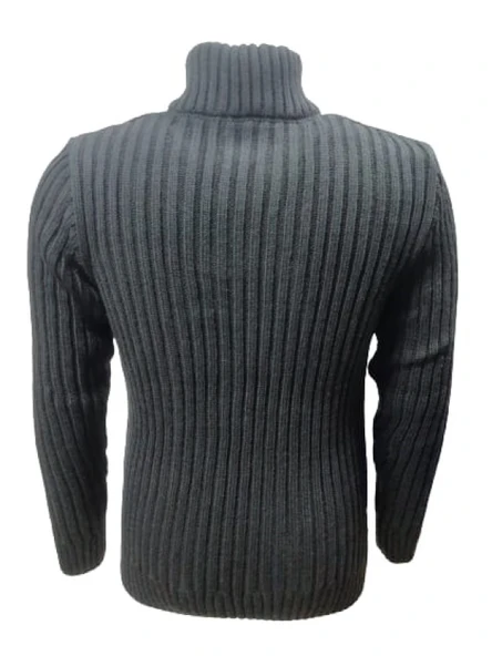 Ce-Ce C3179 Erkek Regular Fit Pamuklu Yarım Fermuarlı Dik Yaka Kazak Erkek - Resim 6