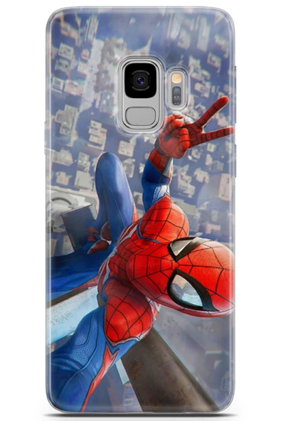 Samsung Galaxy S9 Uyumlu Kılıf Opus 21 Spiderman Tablo Darbe Önleyici Kapak Sunset