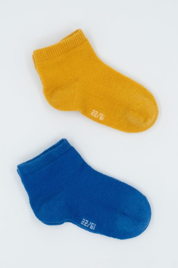 Hitra Tekstil 2li Dikişsiz Organik Bebek/Çocuk Çorap
