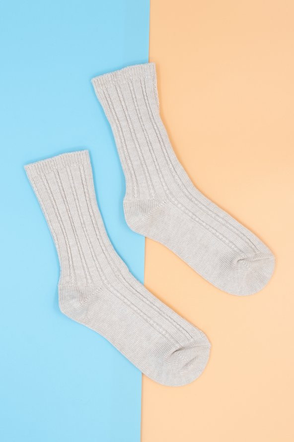 Hitra Tekstil Kadın Yünlü Soket Çorap