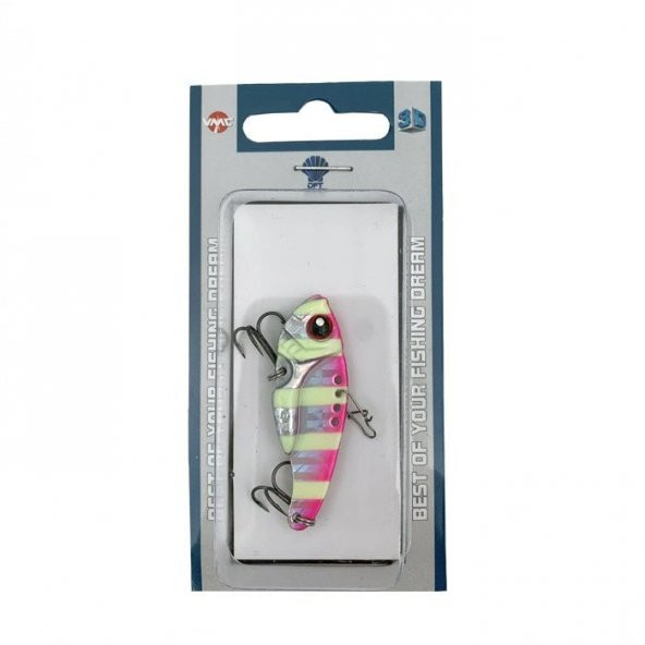 DFT Metal Vibrasyon Suni Yem 14g 5cm Pink Glow Zebra 7732 - 3