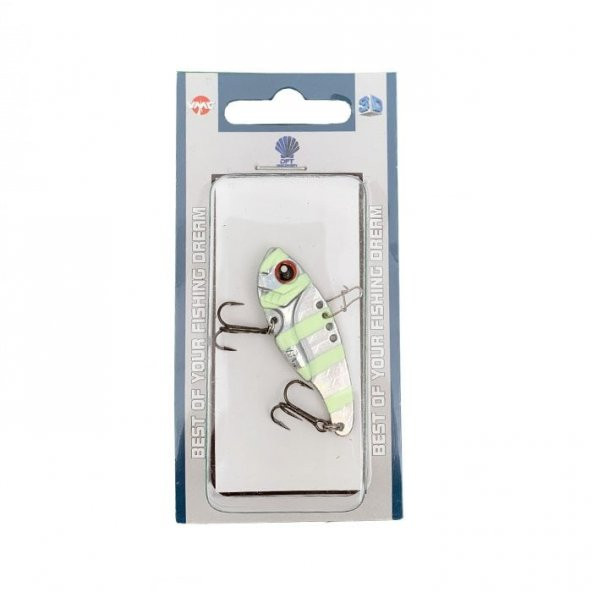 DFT Metal Vibrasyon Suni Yem 14g 5cm Zebra Glow 7732 - 3